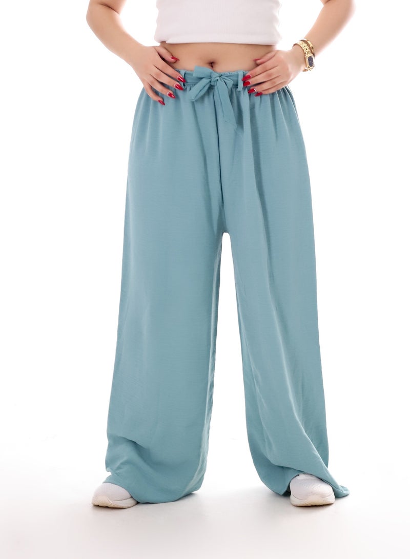 BEBO Women's solid long pants with drawstring - Image 1