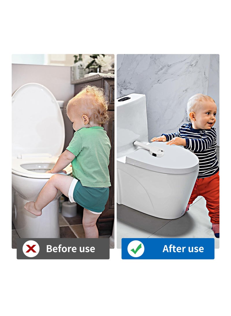 SYOSI - Toilet Seat Locks Baby Proof, SYOSI Ideal Child Proof Toilet Seat Lock with Arm Toilet Seat Lock Child Safety No Tools, No Drill Needed Easy Installation with Stonger 3M Adhesive, Fits Most Toilets - Image 1