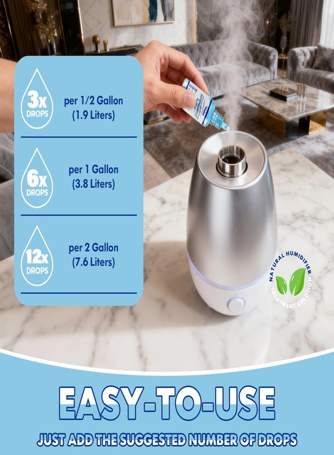 Yadool [5 Pack] Humidifier Cleaner Drops, Humidifier Water Treatment Cleaning Solution for All Makes & Models - Slows Buildup & Scaling - Deeply Cleans & Deodorizes Water - 500+ Day Supply - Image 2