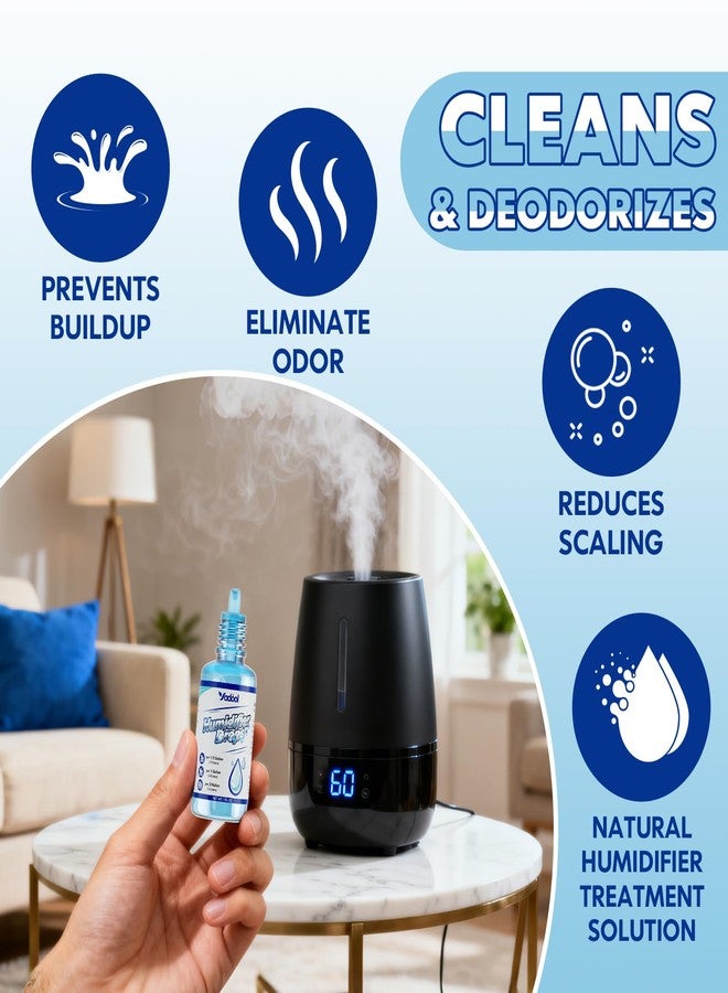 Yadool [5 Pack] Humidifier Cleaner Drops, Humidifier Water Treatment Cleaning Solution for All Makes & Models - Slows Buildup & Scaling - Deeply Cleans & Deodorizes Water - 500+ Day Supply - Image 5