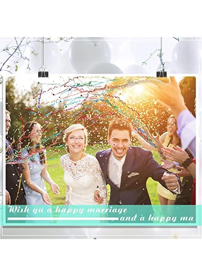 30 Pieces No Mess Streamers Confetti White Hand Throw Streamers Paper Crackers for New years Wedding Opening Celebrations Birthday Retirement Engagement Graduation Party Favors Decor  - Image 4