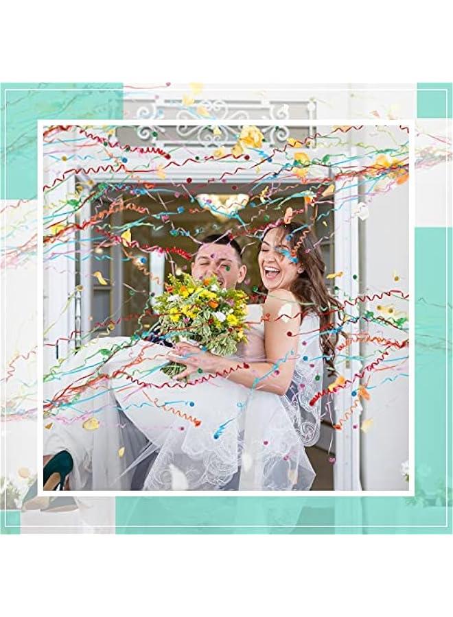 30 Pieces No Mess Streamers Confetti White Hand Throw Streamers Paper Crackers for New years Wedding Opening Celebrations Birthday Retirement Engagement Graduation Party Favors Decor  - Image 5