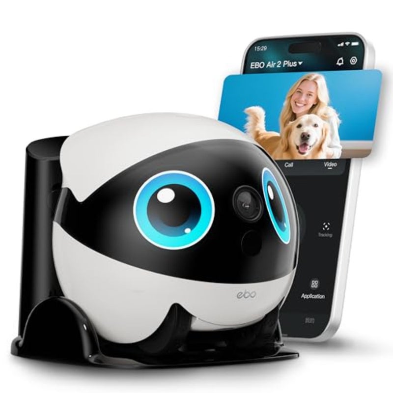 كاميرا Air 2 Plus Robot مع وضع الدردشة AI GPT وGemini للتنقل في المنزل بالكامل، وكاميرا 3K، وفيديو ثنائي الاتجاه، وصورة وجه مخصصة، ورؤية ليلية، وإعادة الشحن التلقائي، وهدية لمسافات طويلة - Image 1