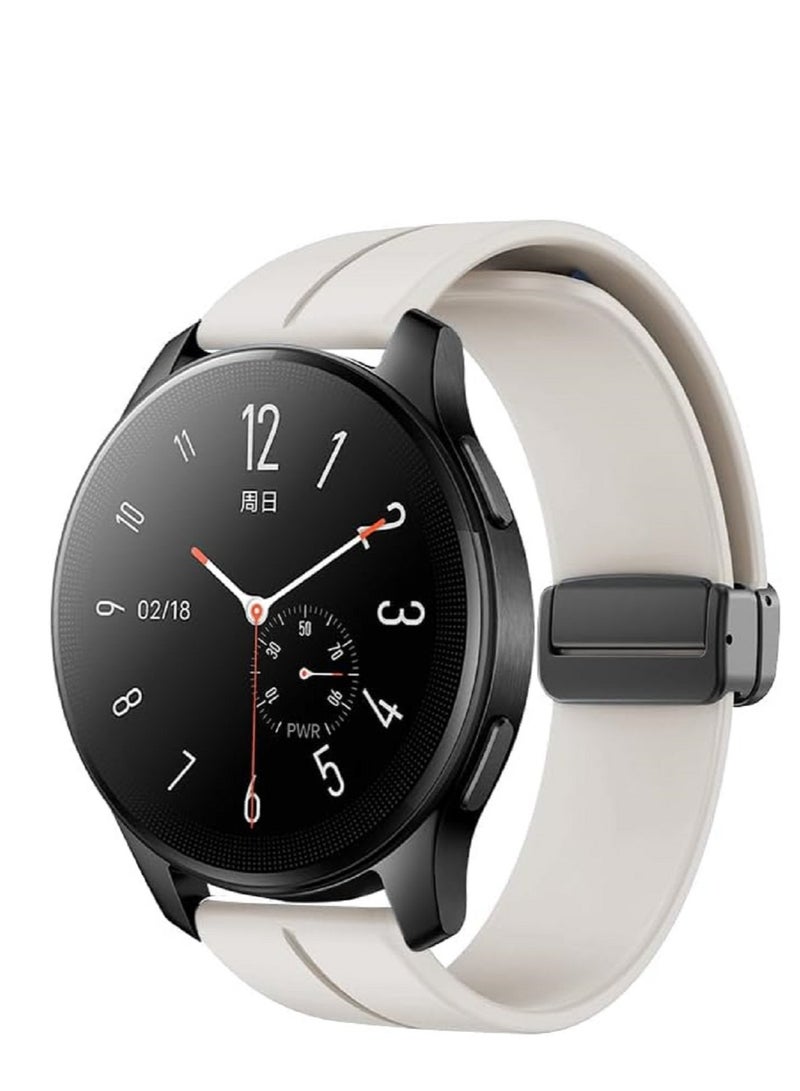 أحزمة 22 مم متوافقة مع Huawei Watch GT5 (46 مم) / GT4 (46 مم) / GT3 (46 مم) / GT3 Pro (46 مم) / GT2 (46 مم) / GT2e (46 مم) / GT / GT Runner Huawei Watch 4/4 Pro / 3/3 Pro Honor Watch 4 Pro / GS3 / Magic Watch 2 سوار سيليكون ناعم مع مشبك مغناطيسي للرجال والنساء ضوء النجوم - Image 1