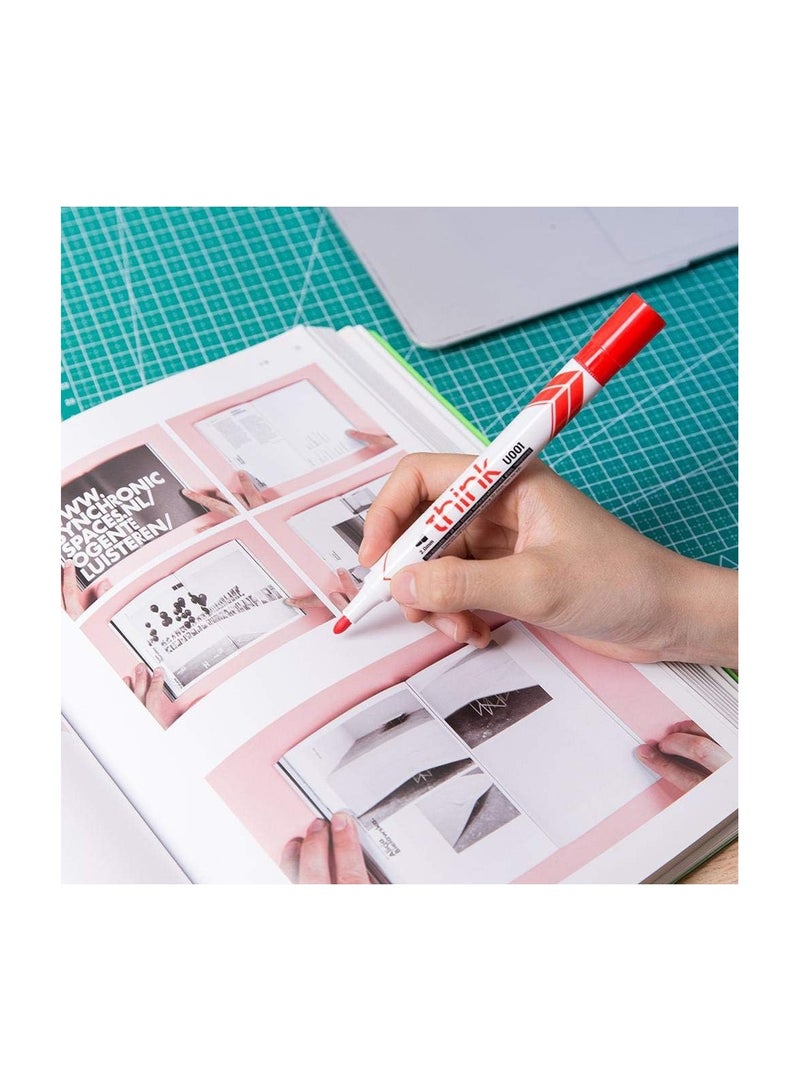 ديلي ثينك 1.5 5 ملم قلم تحديد دائم برأس مشطوف، أحمر - Image 4