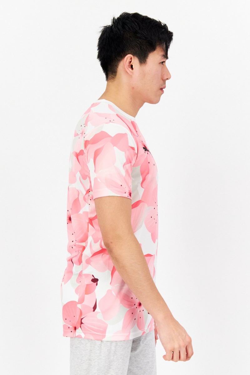 PUMA تي شيرت تدريب للرجال من ماركة لياقة بدنية، مجموعة وردية - Image 3