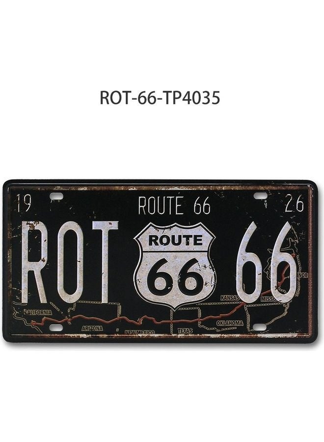 Generic Vintage Design Car Metal License Plate Black/White  - Image 5