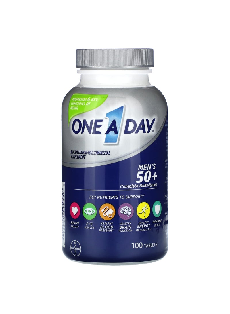 Men's 50+, Complete Multivitamin/Multimineral Supplement, 100 Tablets