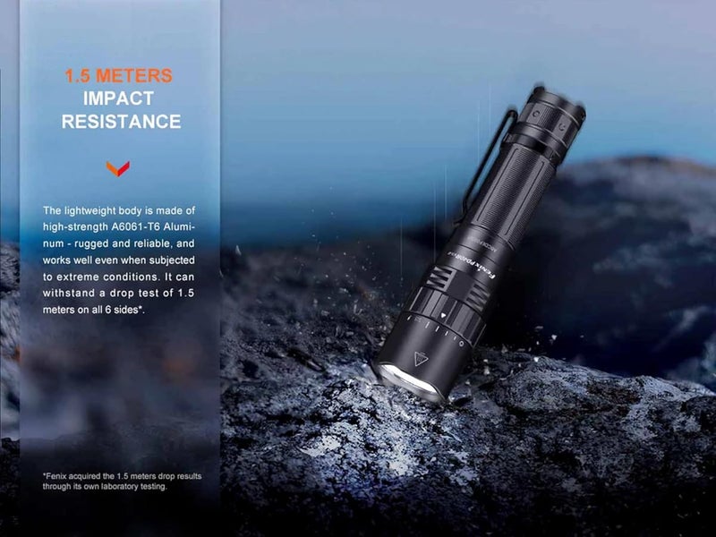 fenix Fenix PD40R V30 3000 Lumens Tactical Flashlight Rechargeable SingleHanded Operation Long Throw Police Duty Light with a USB Wall Plug  - Image 5