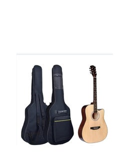 Megarya Megarya 38Inches Natural Sprucewood The Ultimate Concert Body Cutaway Acoustic Guitar (Natural) With Megarya Gig-Bag  - Image 2
