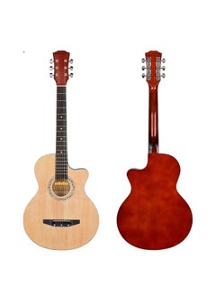 Megarya Megarya 38Inches Natural Sprucewood The Ultimate Concert Body Cutaway Acoustic Guitar (Natural) With Megarya Gig-Bag  - Image 3