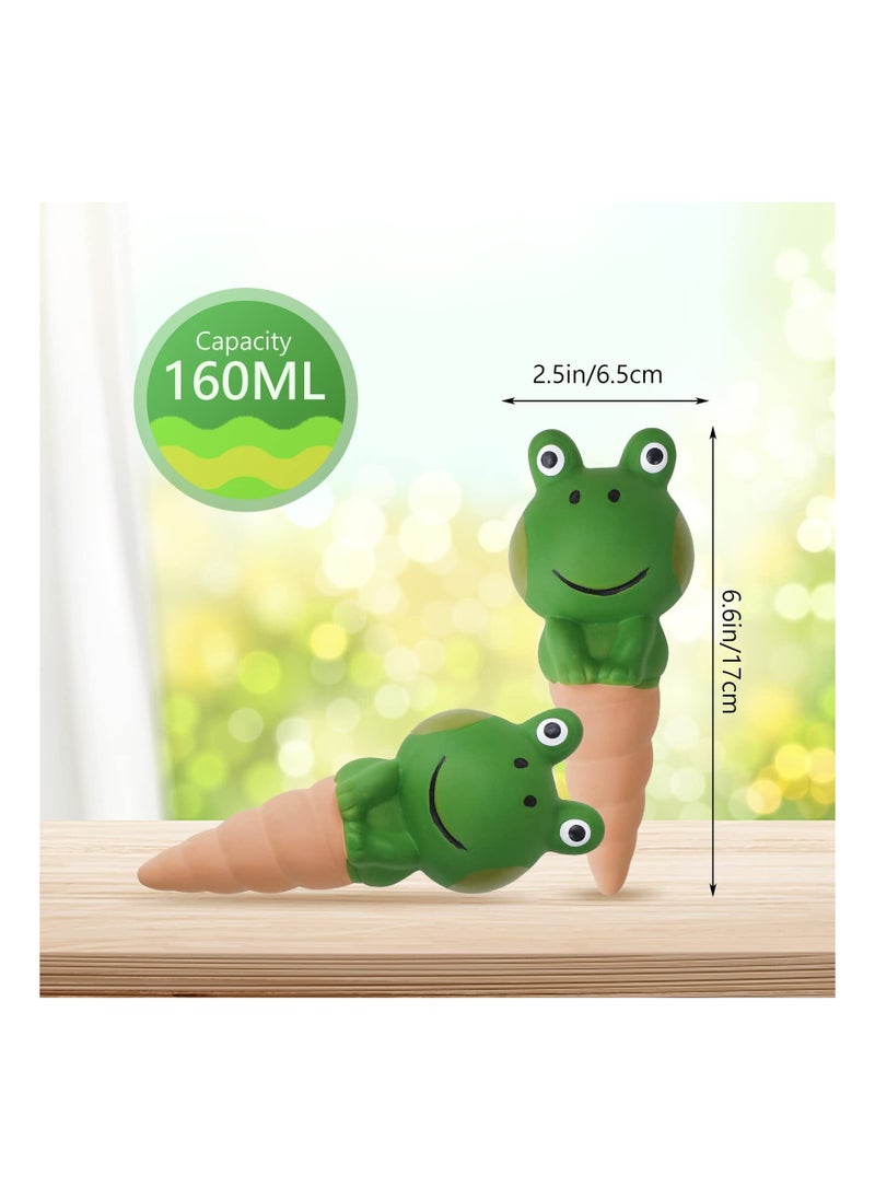 SYOSI - 4PCS Terracotta Watering Spikes, Automatic Plant Waterer Devices Frog Themed Watering Globes Terracotta Spike Watering System Decorative Frog Plant Waterer for Indoor/Outdoor Plants Potted Plants - Image 1