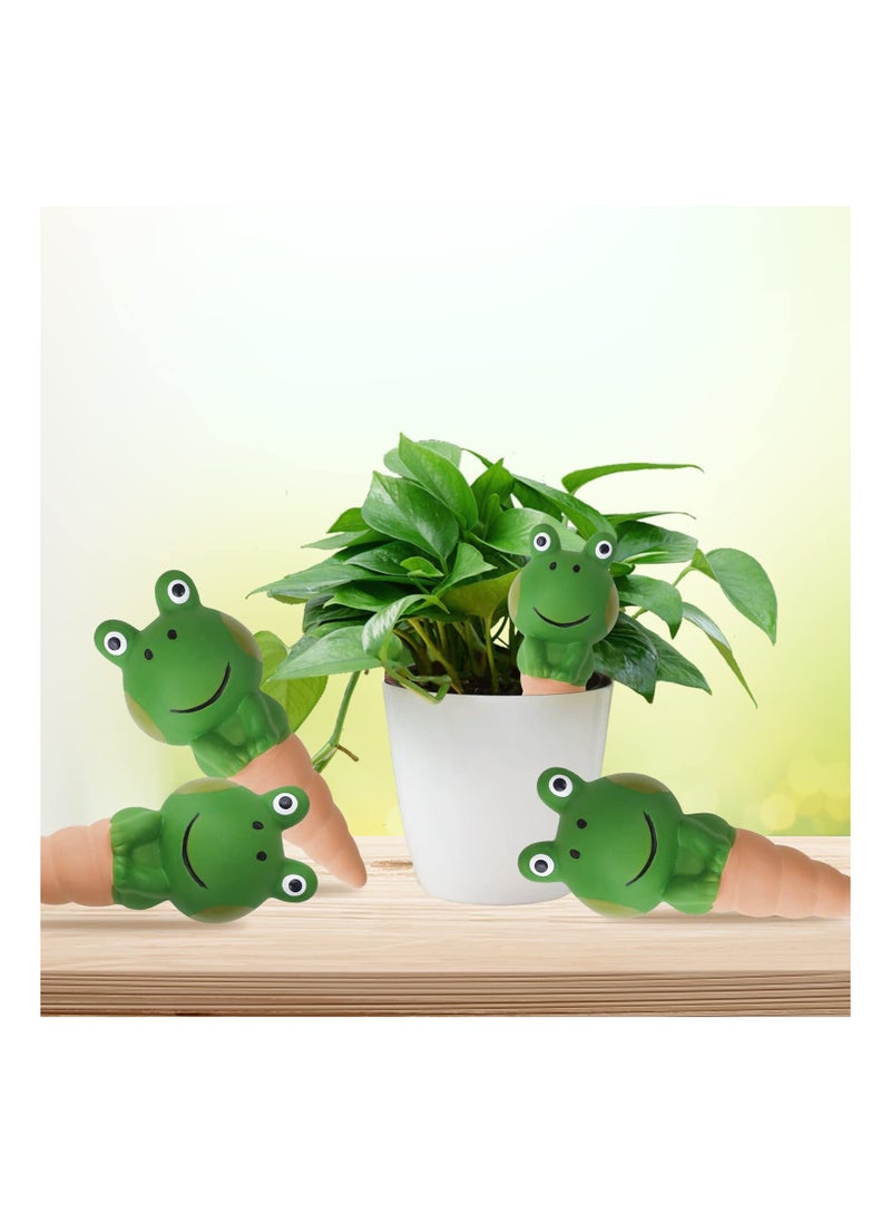 SYOSI - 4PCS Terracotta Watering Spikes, Automatic Plant Waterer Devices Frog Themed Watering Globes Terracotta Spike Watering System Decorative Frog Plant Waterer for Indoor/Outdoor Plants Potted Plants - Image 1