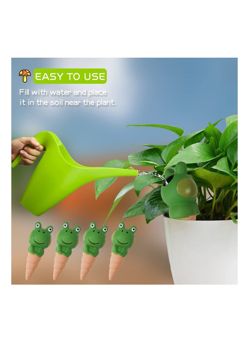 SYOSI - 4PCS Terracotta Watering Spikes, Automatic Plant Waterer Devices Frog Themed Watering Globes Terracotta Spike Watering System Decorative Frog Plant Waterer for Indoor/Outdoor Plants Potted Plants - Image 1