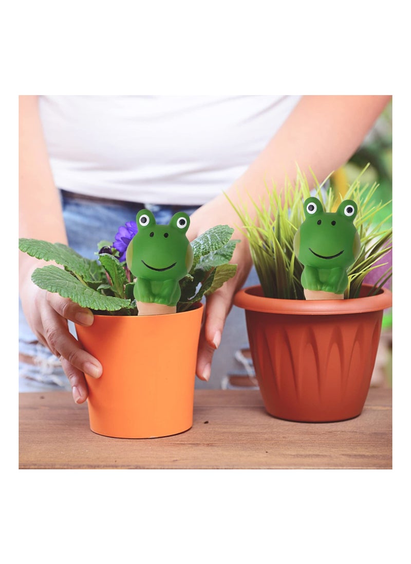 SYOSI - 4PCS Terracotta Watering Spikes, Automatic Plant Waterer Devices Frog Themed Watering Globes Terracotta Spike Watering System Decorative Frog Plant Waterer for Indoor/Outdoor Plants Potted Plants - Image 1