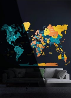 Enjoy The Wood Enjoy The Wood - 3D Luminous Wooden Map Wall Art – Elegant Wooden World Map Decor for Home, Office, or Bedroom – Handcrafted and Stylish Decoration with Magical Nighttime Glow - Luminous Indie  - Image 1