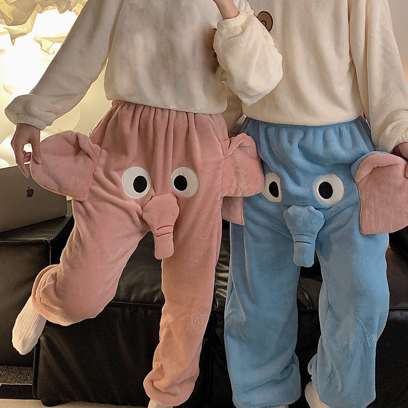 Cute 3D Elephant Casual Pants Unisex Autumn Winter QDM3702# - Image 3