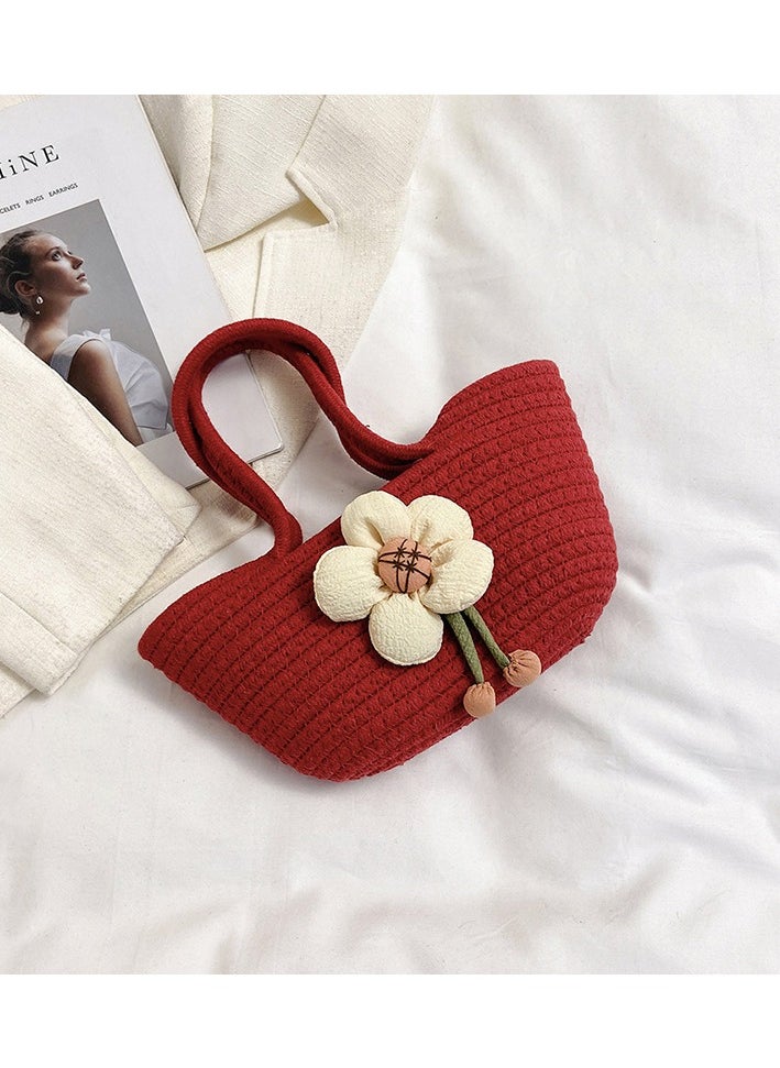 KUYING - New Handmade Woven Bag Flower Bag - Image 1