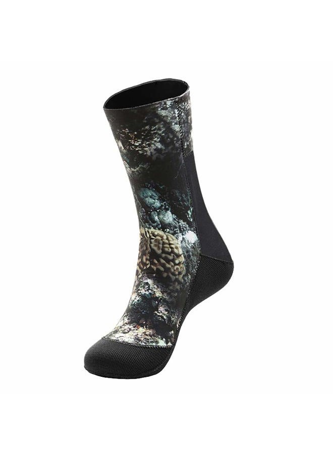 Skyone Neoprene Water Fin Sock Diving Wetsuits Sock 3MM for Women Men, Thermal Beach Sock Anti Slip Flexible for Snorkeling - Image 1