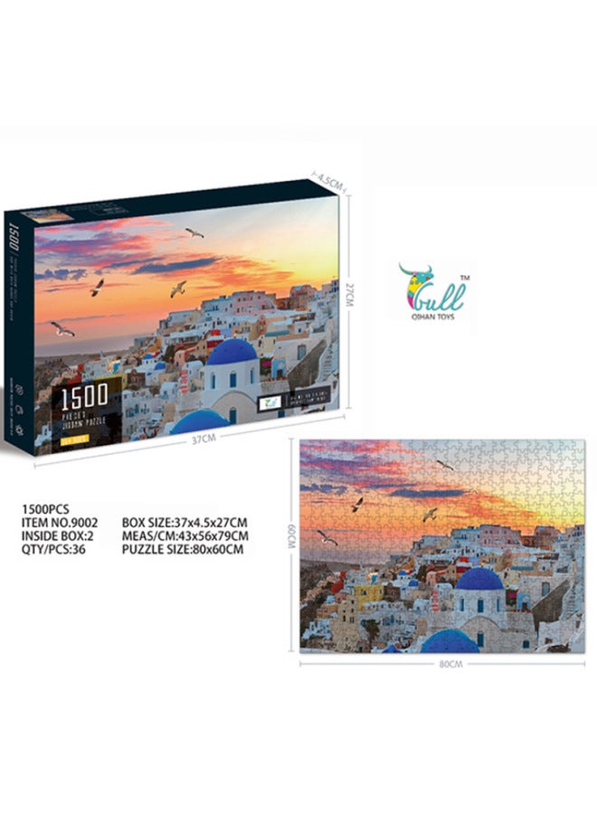 عرض ساخن 1500 قطعة من لعبة ألغاز لندن بريدج الشهيرة عالميًا، ألغاز طائرة لتخفيف الضغط-اللون: 9007 - Image 3