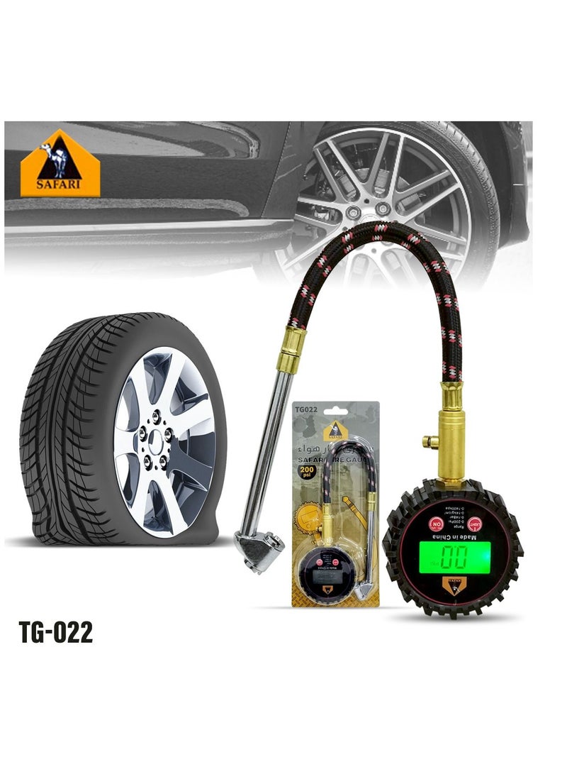 Safari Digital Display Tire Pressure Gauge 200 Psi for All Vehicles-SAFARI TG022 - Image 2
