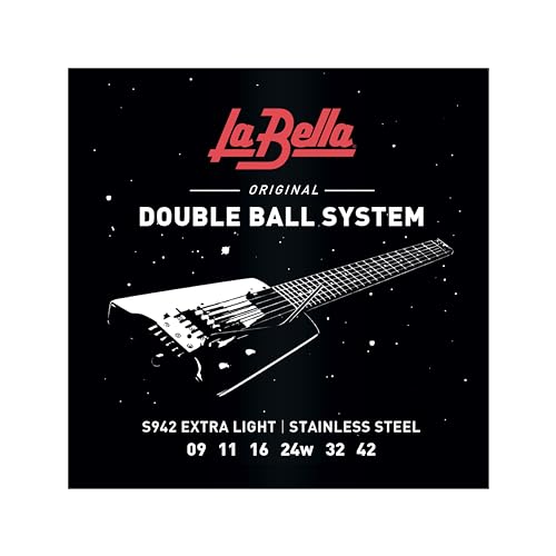 La Bella S942 Double Ball System Extra Light - Stainless Steel Electric Guitar String 9-42 - Image 1