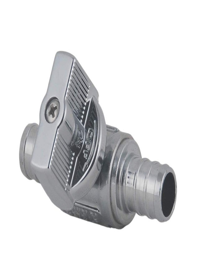 Grneric PEX Straight Stop Valve, 1/2-in x 1/2-in PEX 1/4 Quarter Turn LF Brass Chrome Plated Shut off Valve for Faucet or Toilet Installation (2-Pack) - Image 5