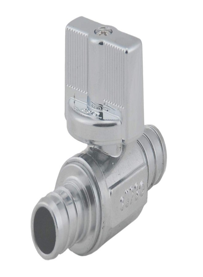 Grneric PEX Straight Stop Valve, 1/2-in x 1/2-in PEX 1/4 Quarter Turn LF Brass Chrome Plated Shut off Valve for Faucet or Toilet Installation (2-Pack) - Image 4