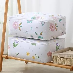 CHANCY CHANCY big size under bed Storage Organizer Moisture Proof Mildew Proof Dust Proof Quilt Storage Bags for Storing Quilts Coats Jackets Pillows Blankets Underbed Storage Bag 70 50 25 CM 1 - Image 4
