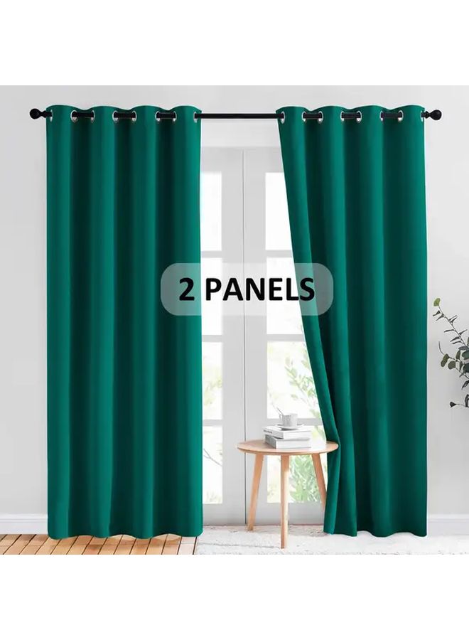 Gray Room Darkening Curtains 36x84 Inch 2 Panels Thermal Insulated - Image 4