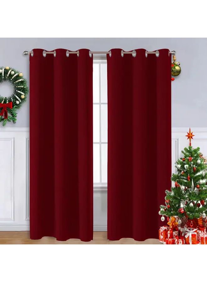 Gray Room Darkening Curtains 36x84 Inch 2 Panels Thermal Insulated - Image 1