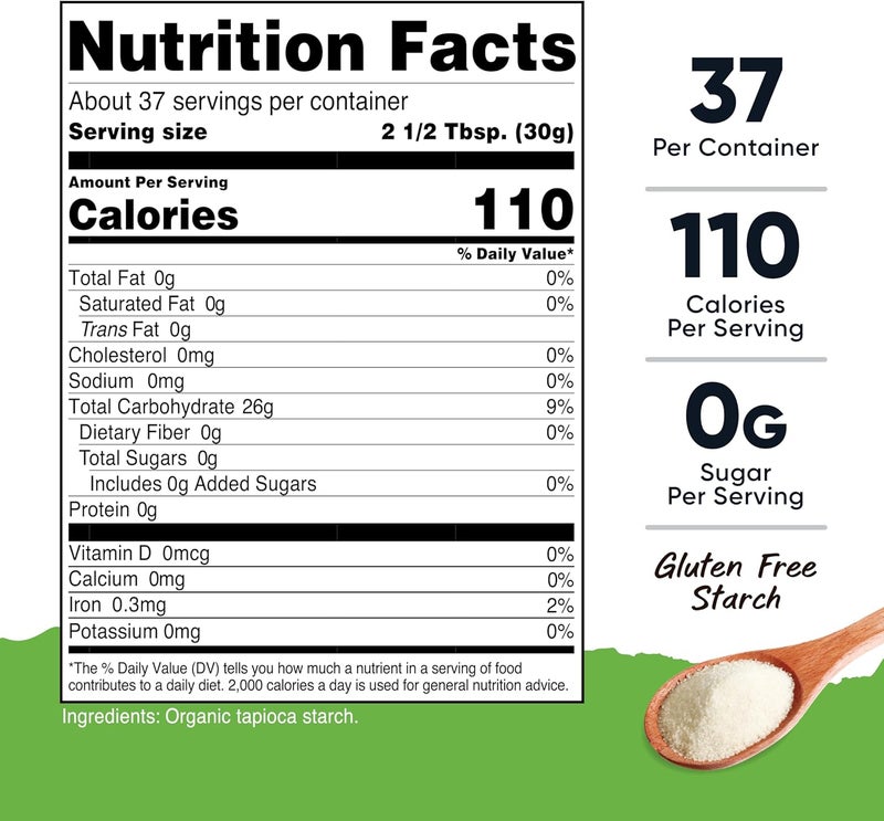 Nutricost Organic Tapioca Starch - Gluten-Free, 2.5 LB - Image 2