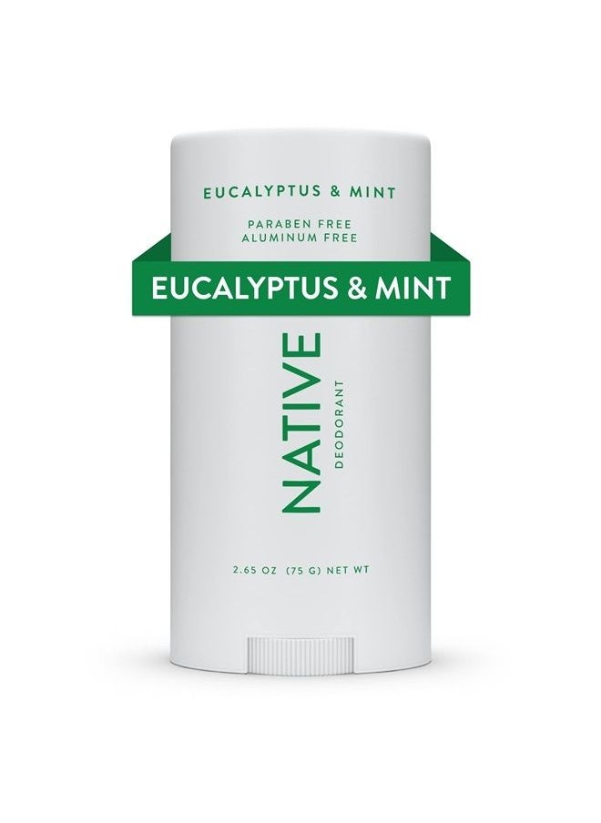 native Deodorant | Natural Deodorant for Men and Women, Aluminum Free with Baking Soda, Probiotics, Coconut Oil and Shea Butter | Eucalyptus & Mint 
