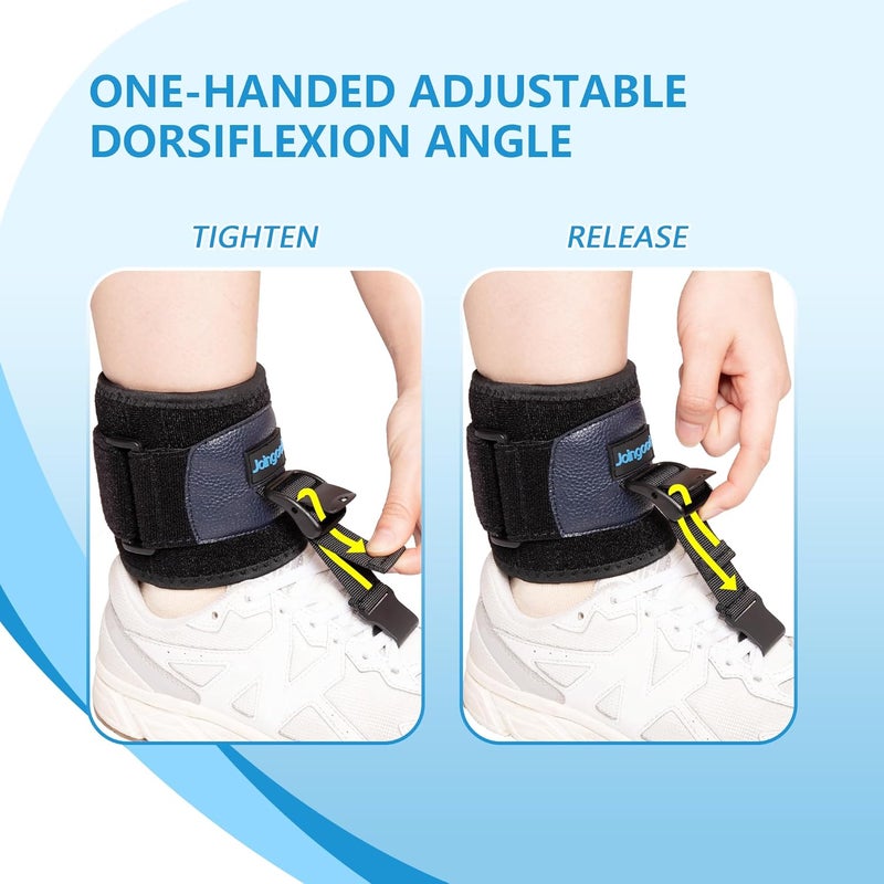 joingood AFO Foot Drop Brace for Walking, Drop Foot Brace for Walking with Shoes, Adjustable Foot Brace for Drop Foot Support, Soft Drop Foot Braces, Fits Left or Right Foot, Women & Men(S/M) - Image 4