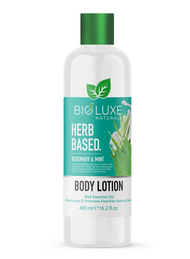 Bioluxe Naturals Herb Based Body Lotion 480ml, Rosemary & Mint, Moisturizes and Promotes Healthier-looking Skin