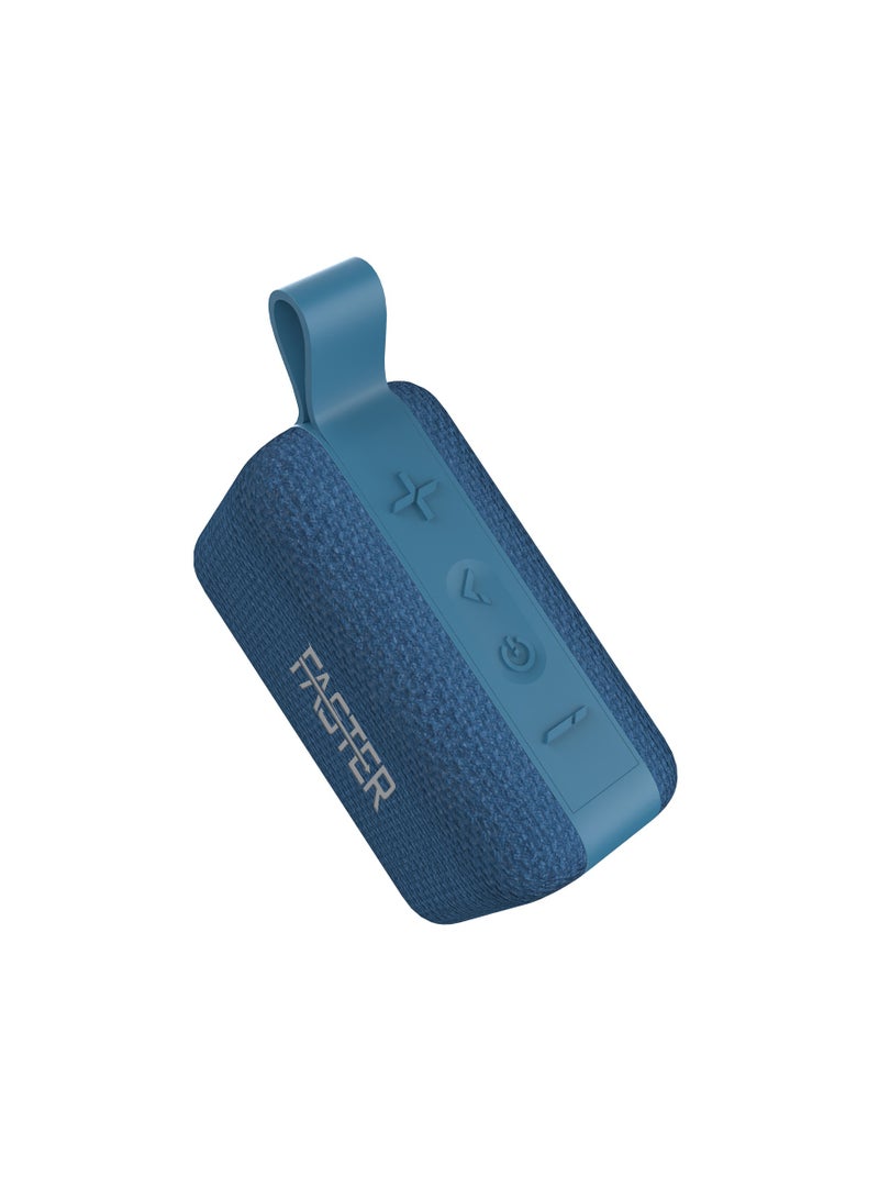 BoomX Portable Bluetooth Speaker - Mini Party Speaker with Stereo Sound, 5W HD Sound, 20 Hours Playtime, Bluetooth 5.4, USB/AUX Support, IPX4 Water Resistant Pocket Speaker - for Home, Outdoor, Travel & Kids (Blue)