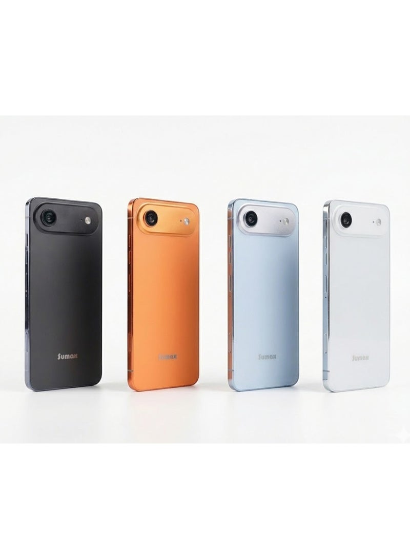 Sumax Air Smartphone – HD+ Display, 5000mAh Battery, 24GB RAM + 1TB Storage, Dual Camera, High Performance Mobile (ORANGE)