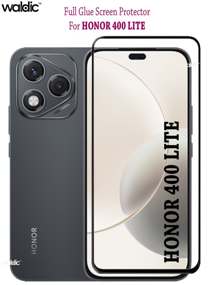 Waldic Honor 400 Lite Screen Protector | Tempered Glass Compatible with Honor 400 Lite | Screen Protector Full HD Quality Tempered Glass Anti-Scratch Edge to Edge Coverage with Easy Installation Kit - Black - Image 1