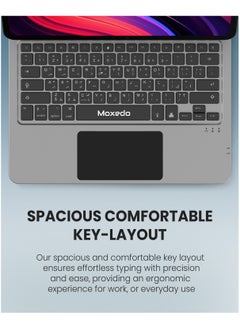 Moxedo Moxedo Magic Wireless Keyboard with Smart Multi-Touch Trackpad USB-C Charging Port RGB Backlight with Leather Back Case Compatible for iPad 13 Air 2024 / iPad 12.9 Pro  - Image 2