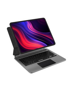 Moxedo Moxedo Magic Wireless Keyboard with Smart Multi-Touch Trackpad USB-C Charging Port RGB Backlight with Leather Back Case Compatible for iPad 13 Air 2024 / iPad 12.9 Pro  - Image 1