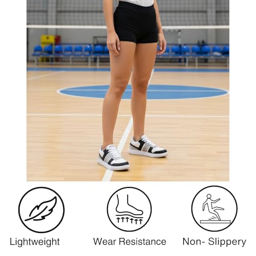 TRASE Casual Sneaker Shoes for Women | Soft Cushioned Insole | Sneakers for Woman | Comfortable | Lightweight | Stylish, Trendy Girls and Women Sneakers with Laces (Black-White, 7 UK) - Image 4