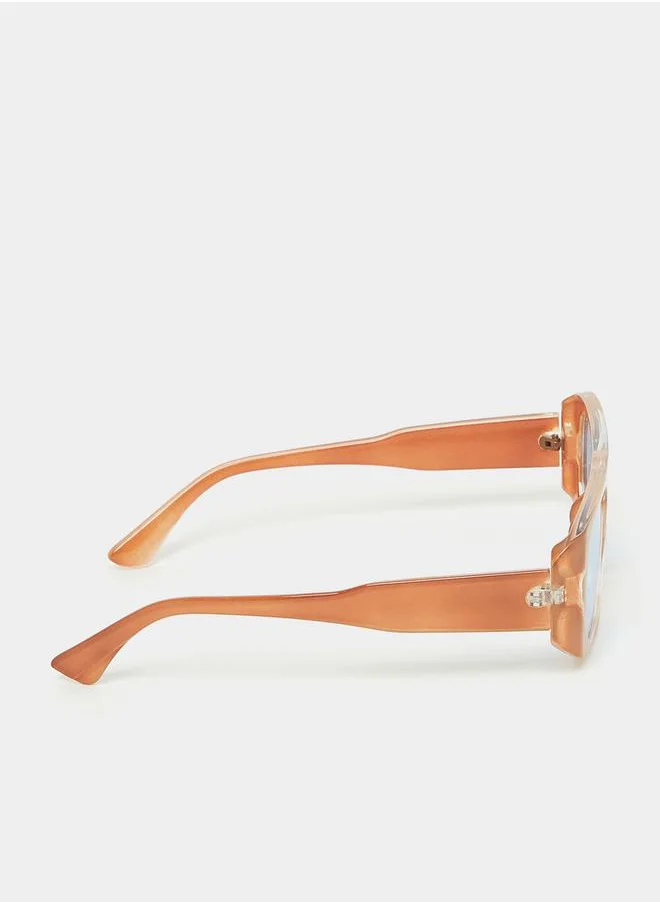 ستايلي Round Thick Full Rim Sunglasses