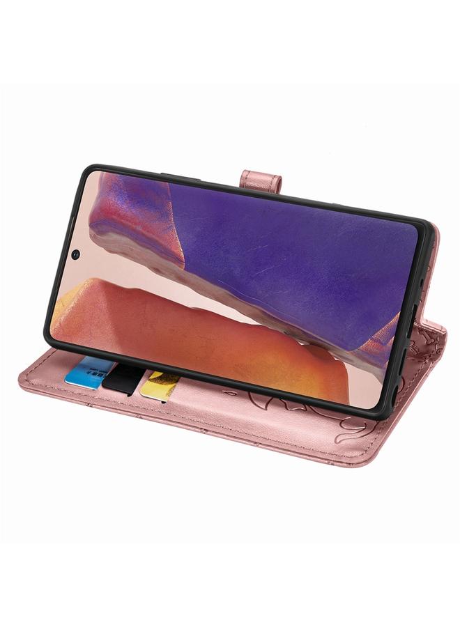 اس-توب جراب لهاتف Samsung Galaxy Note20، جراب جلدي أفقي منقوش عليه قطة وكلب لطيف مع حامل / فتحة بطاقة / محفظة / حبل - Image 4