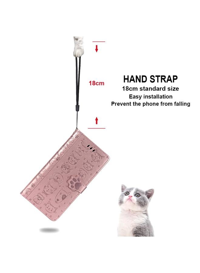 اس-توب جراب لهاتف Samsung Galaxy Note20، جراب جلدي أفقي منقوش عليه قطة وكلب لطيف مع حامل / فتحة بطاقة / محفظة / حبل - Image 5