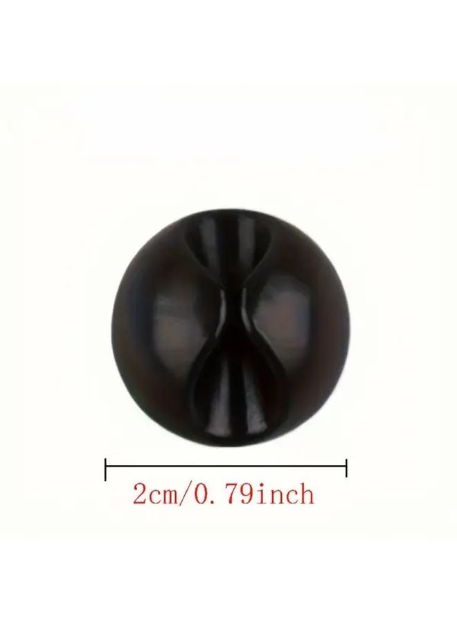 مجموعة مشابك كابلات صفراء 8 قطع، من البلاستيك TPR، مثبتة على الحائط بشكل مسطح لتنظيم الأسلاك للمنزل والمكتب - Image 4