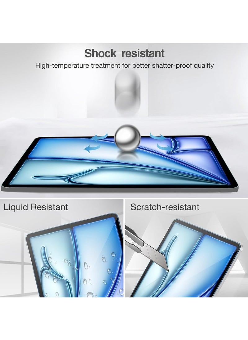 Techie - Premium Tempered Glass Screen Protector for Apple iPad Air 11-Inch M2 (2024), with Auto Alignment Easy Installation Frame, HD Clear, Anti-Fingerprint, Bubble-Free – 2 Pack - Image 1