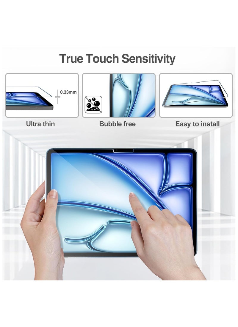 Techie - Premium Tempered Glass Screen Protector for Apple iPad Air 11-Inch M2 (2024), with Auto Alignment Easy Installation Frame, HD Clear, Anti-Fingerprint, Bubble-Free – 2 Pack - Image 1