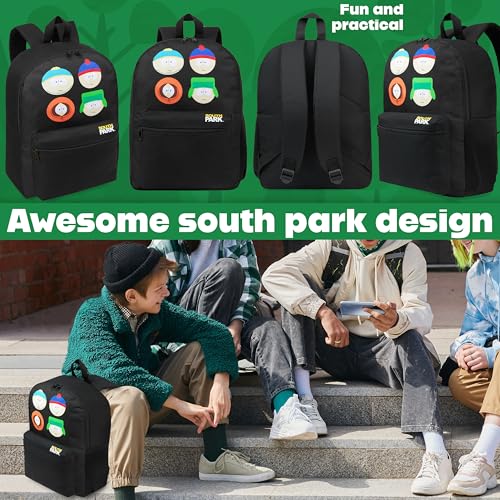 South Park Backpack for Men Teens Boys Daypack Gym Travel Bag Bookbag Rucksack College Work Funny Gifts for Men (Black) - Image 2