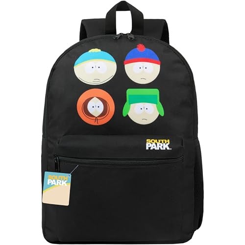 South Park Backpack for Men Teens Boys Daypack Gym Travel Bag Bookbag Rucksack College Work Funny Gifts for Men (Black) - Image 1