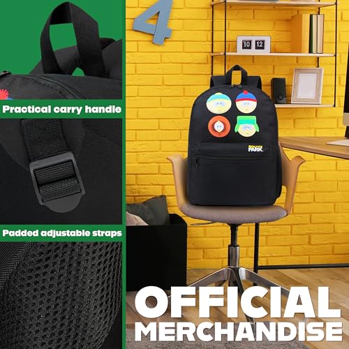South Park Backpack for Men Teens Boys Daypack Gym Travel Bag Bookbag Rucksack College Work Funny Gifts for Men (Black) - Image 4